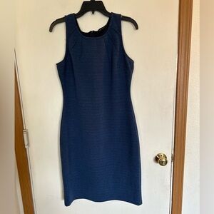 Hailey 23 Dresses chambray sleeveless blue dress zip back